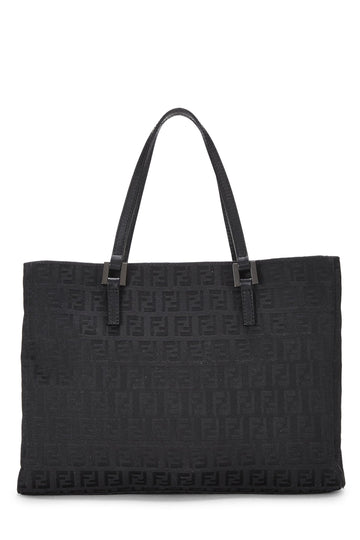 Fendi,  Pink Zucchino Canvas Tote Small, Black