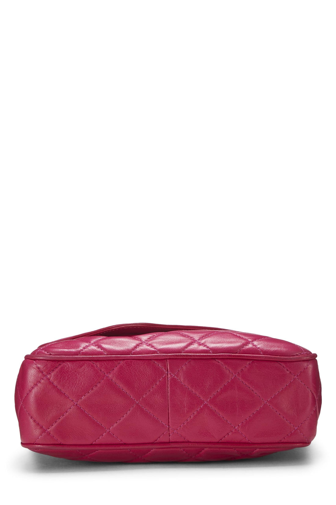 Chanel,  Pink Lambskin Diagonal Camera Bag Small, Pink
