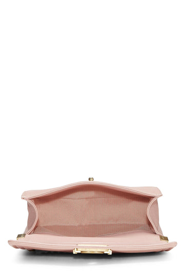 Chanel,  Pink Quilted Caviar Boy Bag Medium, Pink