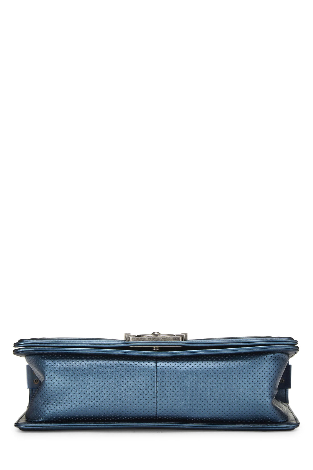 Chanel,  Iridescent Navy Perforated Boy Bag Medium, Navy