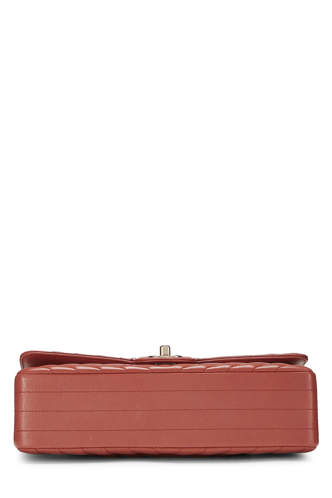 Chanel,  Orange Chevron Lambskin Classic Double Flap Medium, Orange