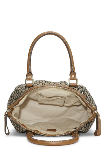 Gucci,  Brown Diamante Canvas Zip Sukey Large, Brown