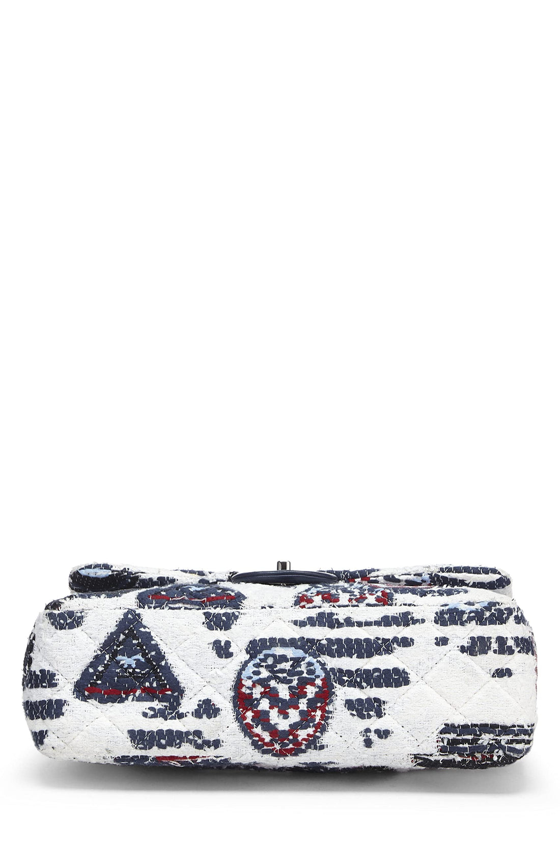 Chanel,  Multi Quilted Tweed New Classic Double Flap Jumbo, Multi