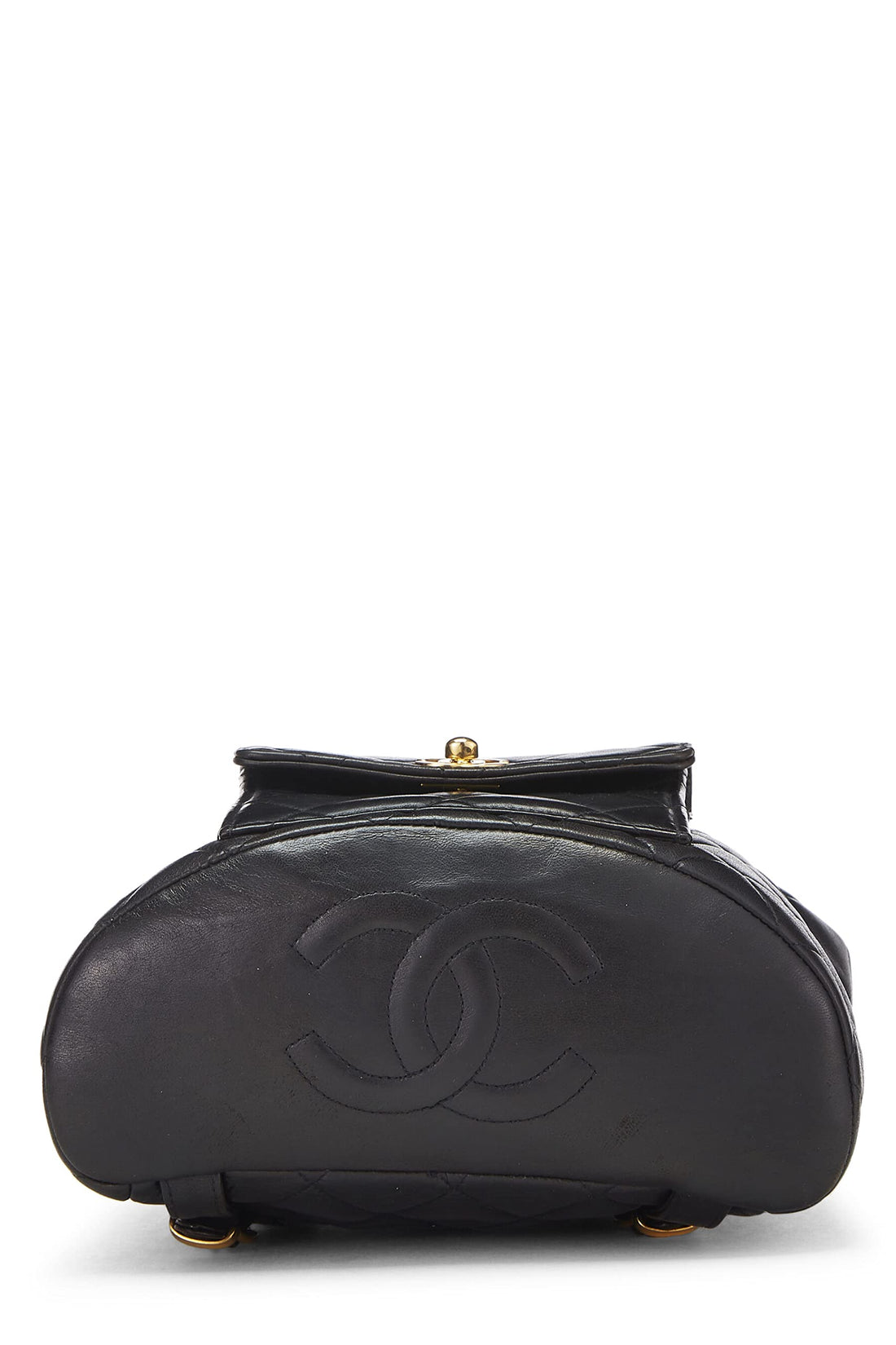 Chanel,  Black Quilted Lambskin 'CC' Classic Backpack Small, Black