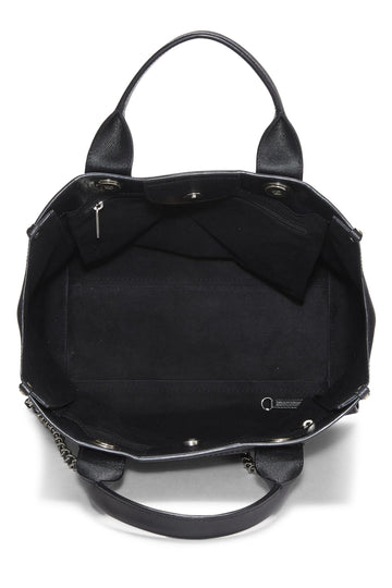 Chanel,  Black Caviar Studded Deauville Shopper Small, Black