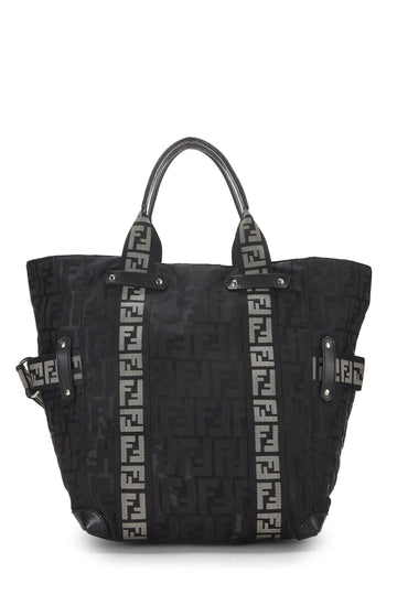 Fendi,  Black Zucca Nylon Tote, Black