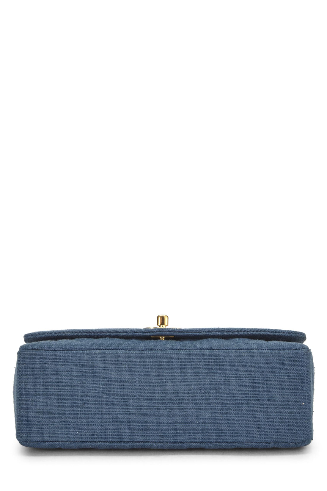 Chanel,  Blue Quilted Linen Classic Double Flap Small, Blue