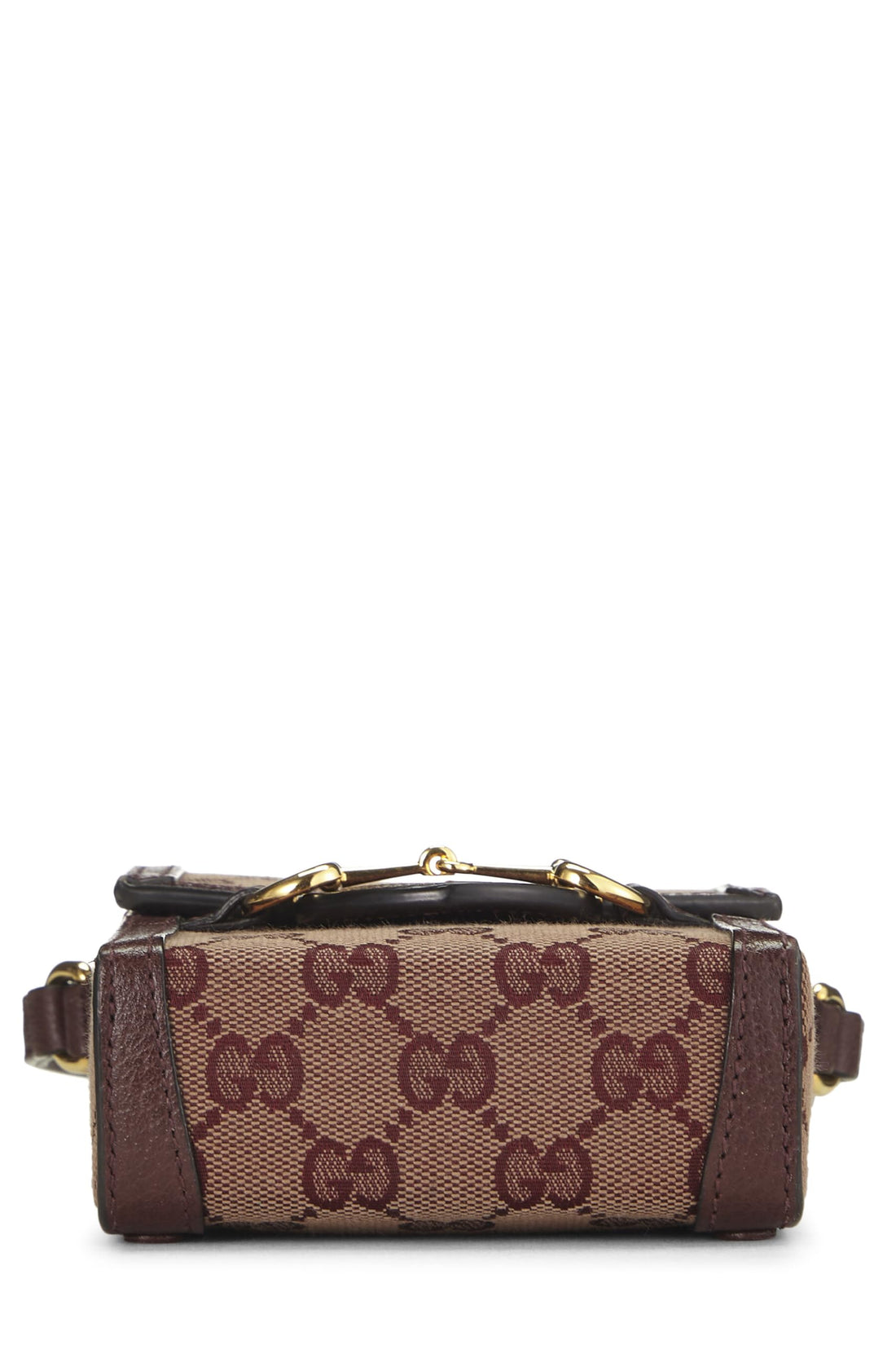 Gucci,  Burgundy Original GG Canvas Horsebit Crossbody, Burgundy