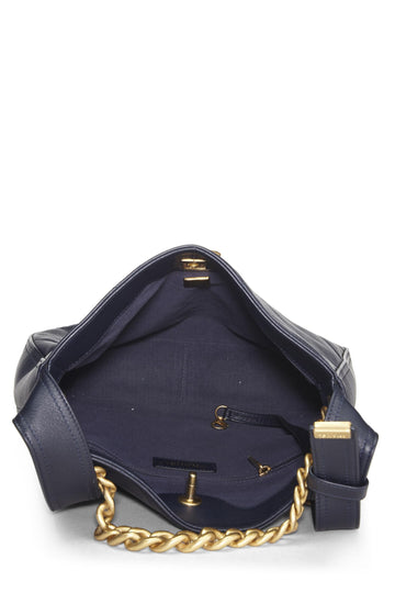 Chanel,  Navy Calfskin Stitched Easy Mood Hobo, Navy