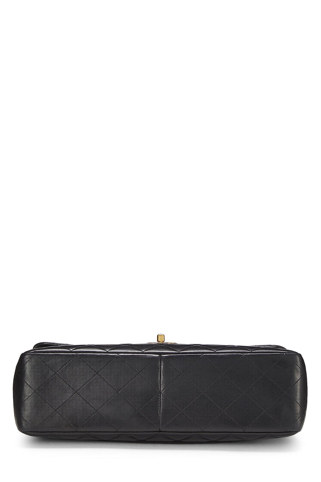 Chanel,  Black Quilted Lambskin Half Flap Jumbo, Black