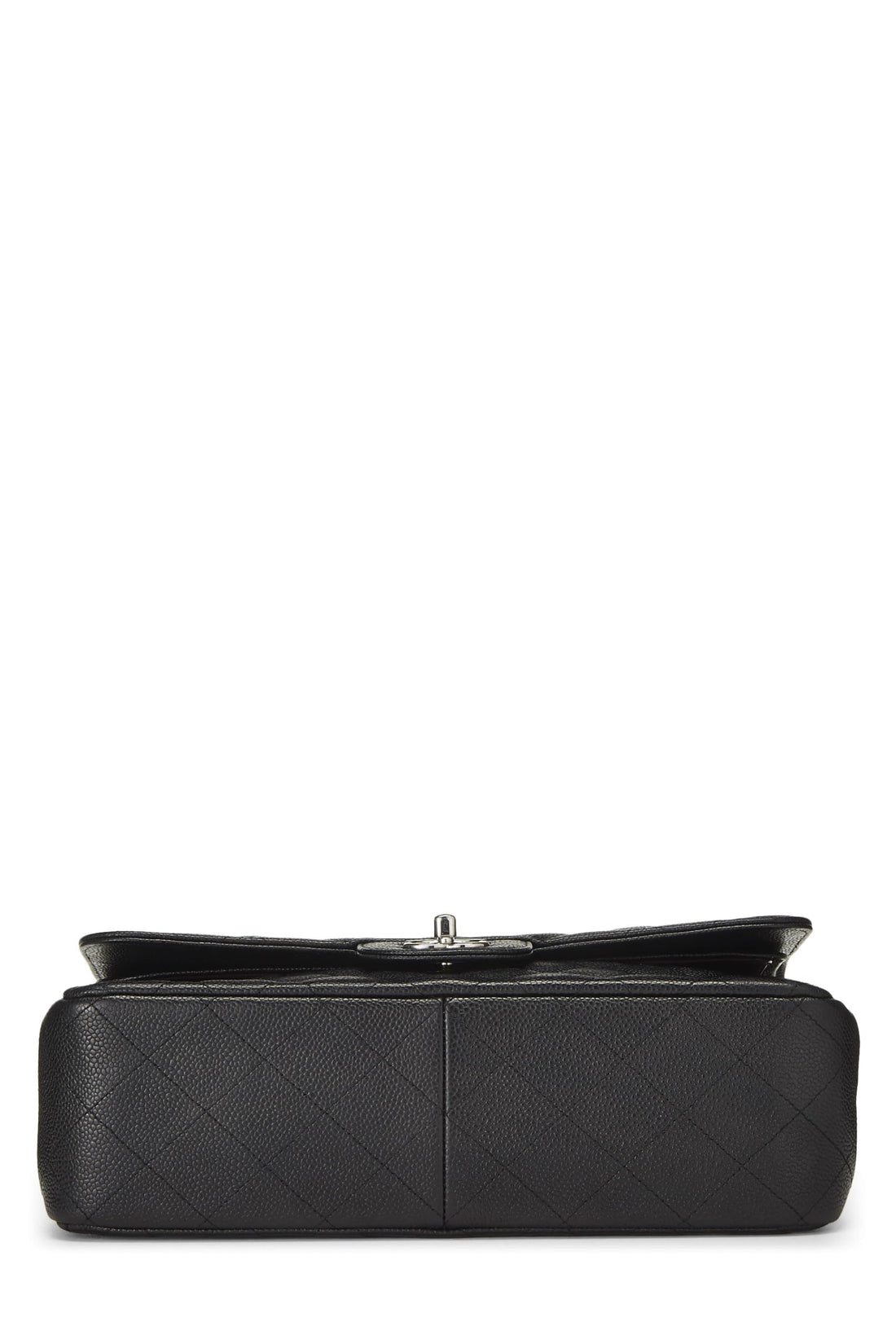 Chanel,  Black Quilted Caviar Leather New Classic Jumbo, Black
