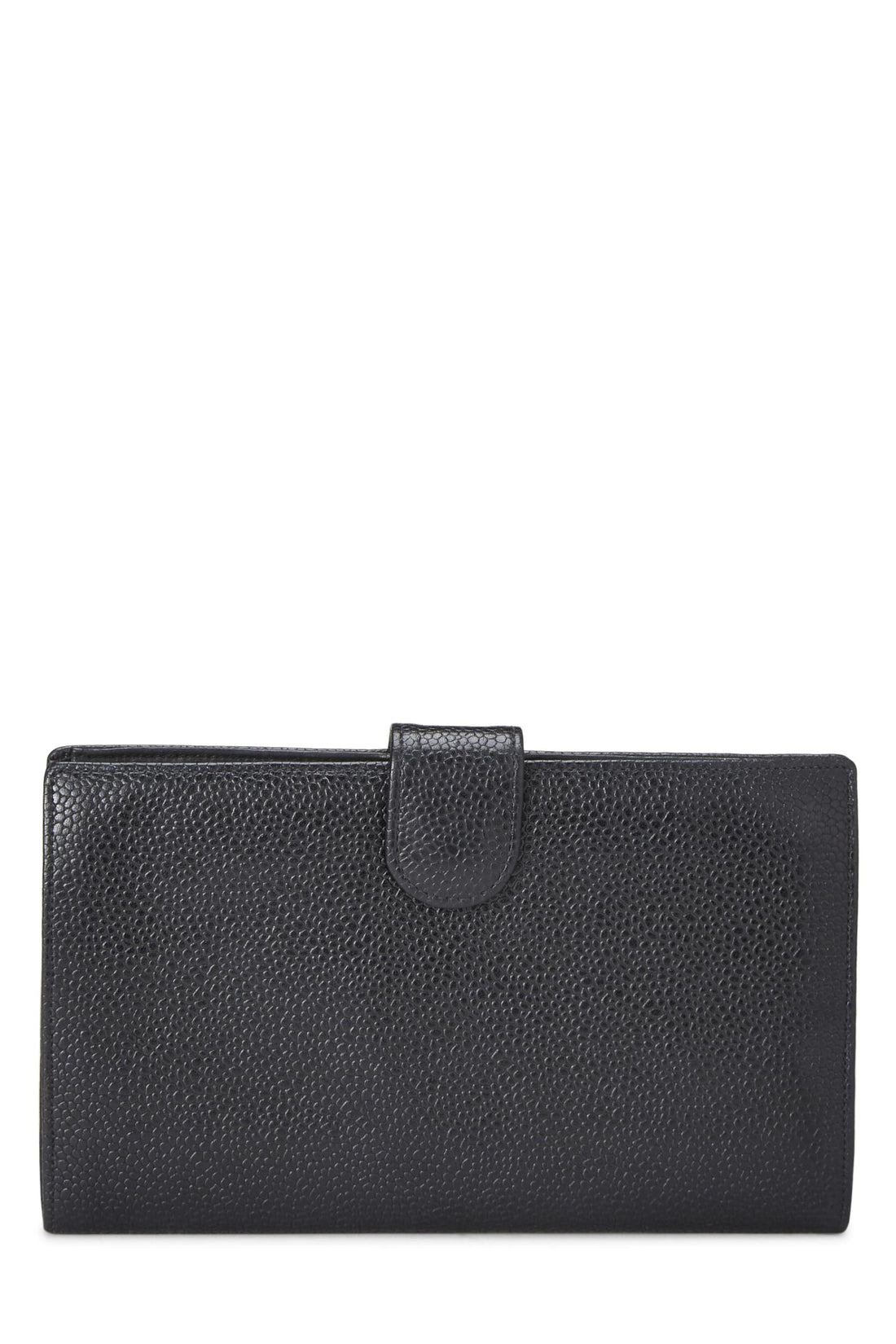 Chanel,  Black Caviar Timeless 'CC' Long Wallet, Black