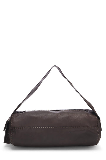 Fendi,  Brown Leather Selleria Shoulder Bag, Brown