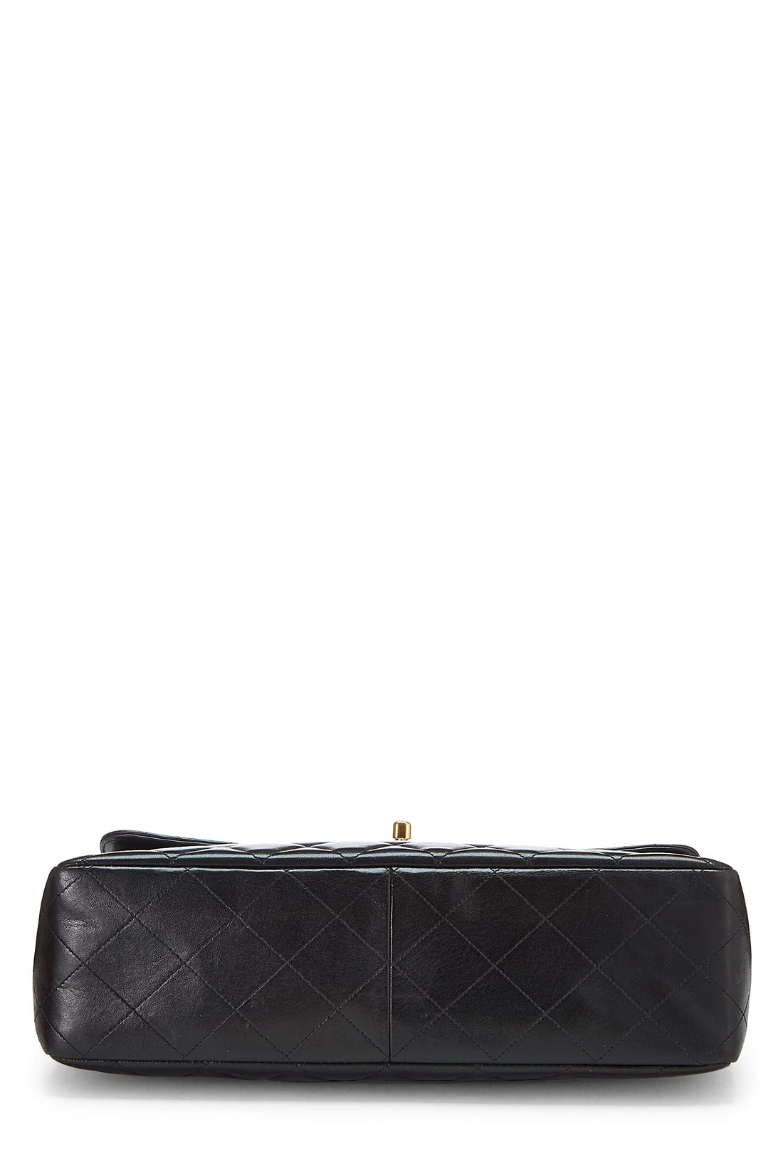 Chanel,  Black Quilted Lambskin Half Flap Jumbo, Black