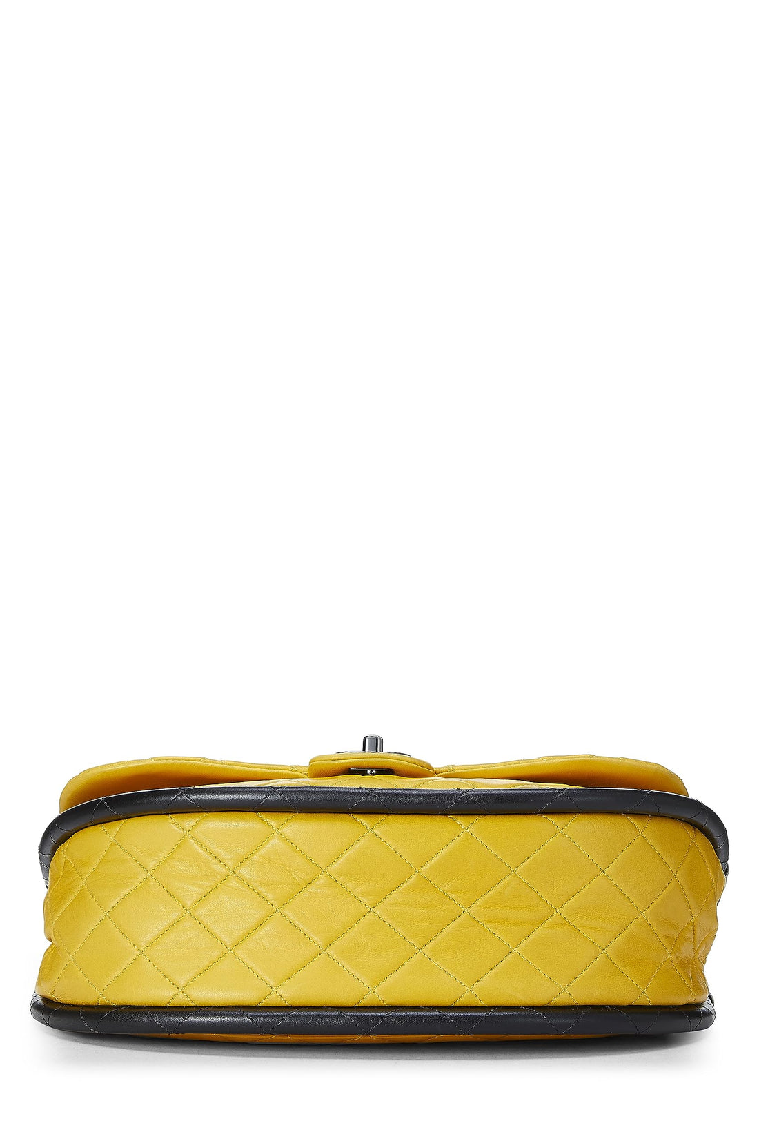 Chanel,  Yellow Quilted Lambskin Hula Hoop Bag Medium, Yellow