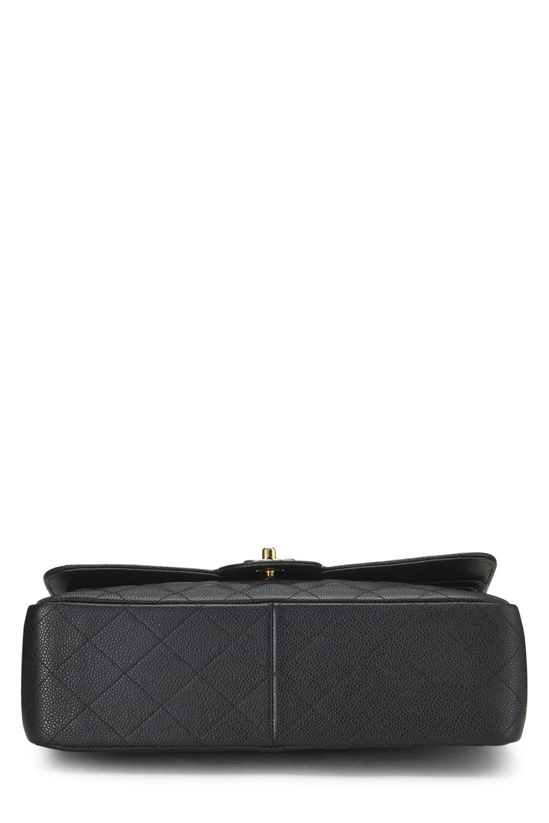 Chanel,  Black Quilted Caviar New Classic Double Flap Jumbo, Black