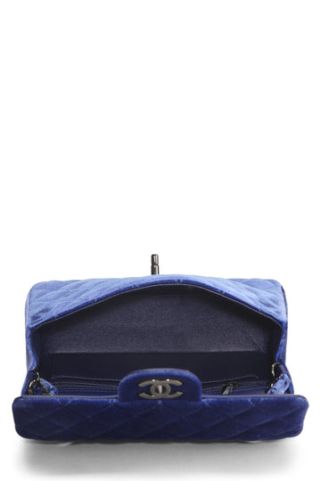 Chanel,  Purple Velvet Rectangular Flap Mini, Navy