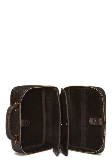 Chanel,  Brown Caviar Lunch Box Vanity, Brown