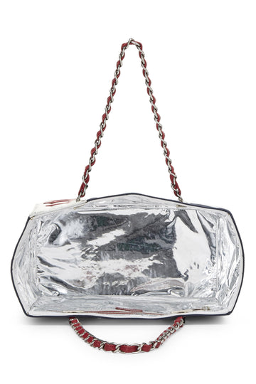 Chanel,  Navy Canvas & Leather No.5 Foil Shopping Tote, Navy