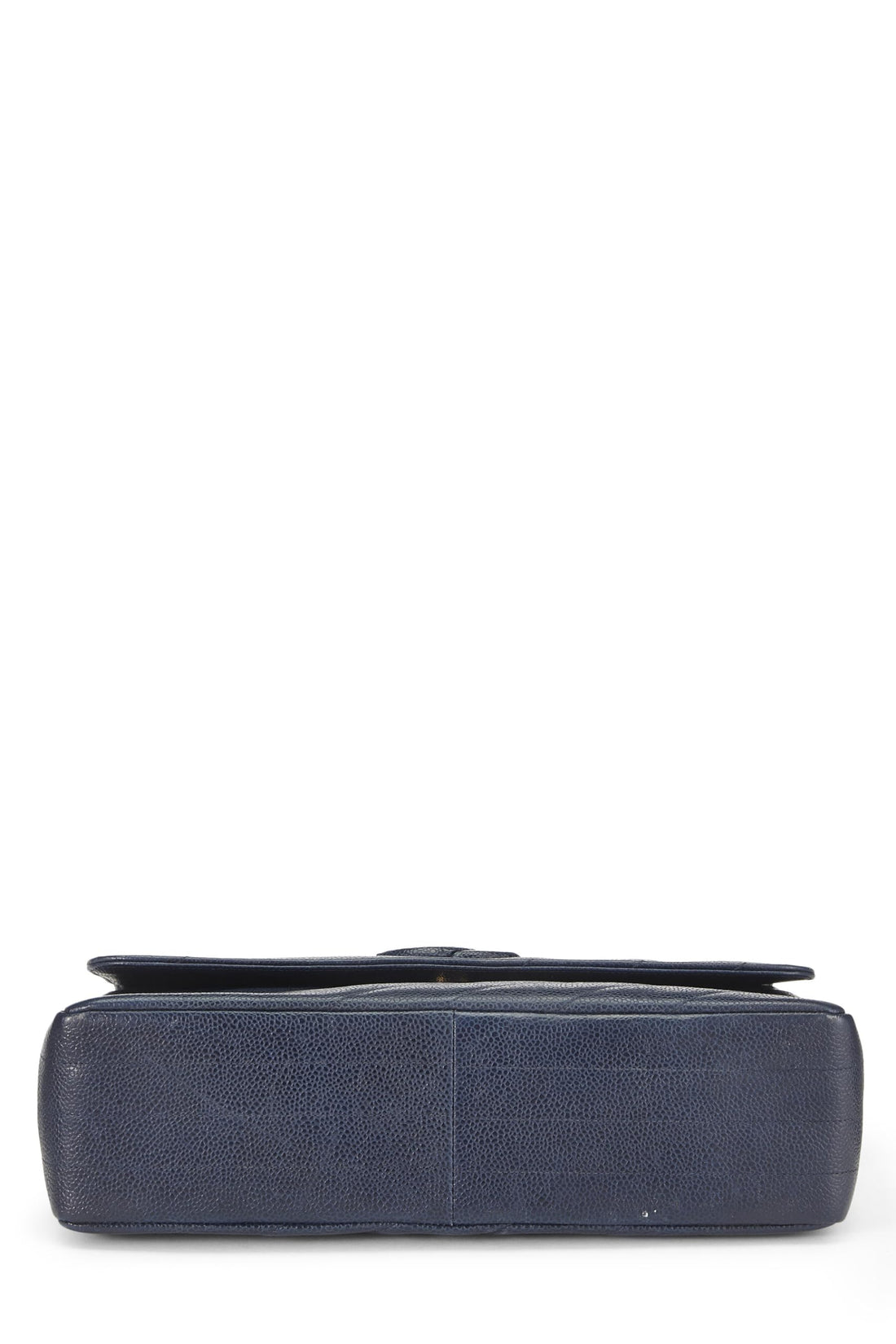 Chanel,  Navy Caviar Diagonal Quilted Shoulder Bag Jumbo, Navy