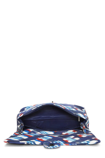 Chanel,  Multicolor Plaid Canvas Airplane Flap Bag XXL, Multi
