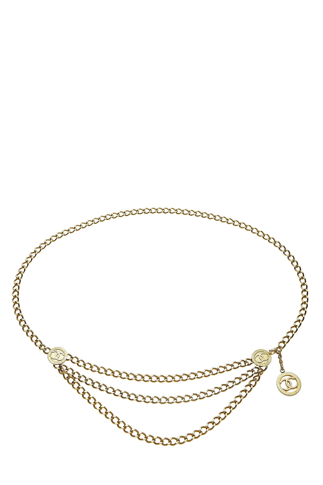 Chanel,  Gold Sunburst 'CC' Chain Belt 3, Gold