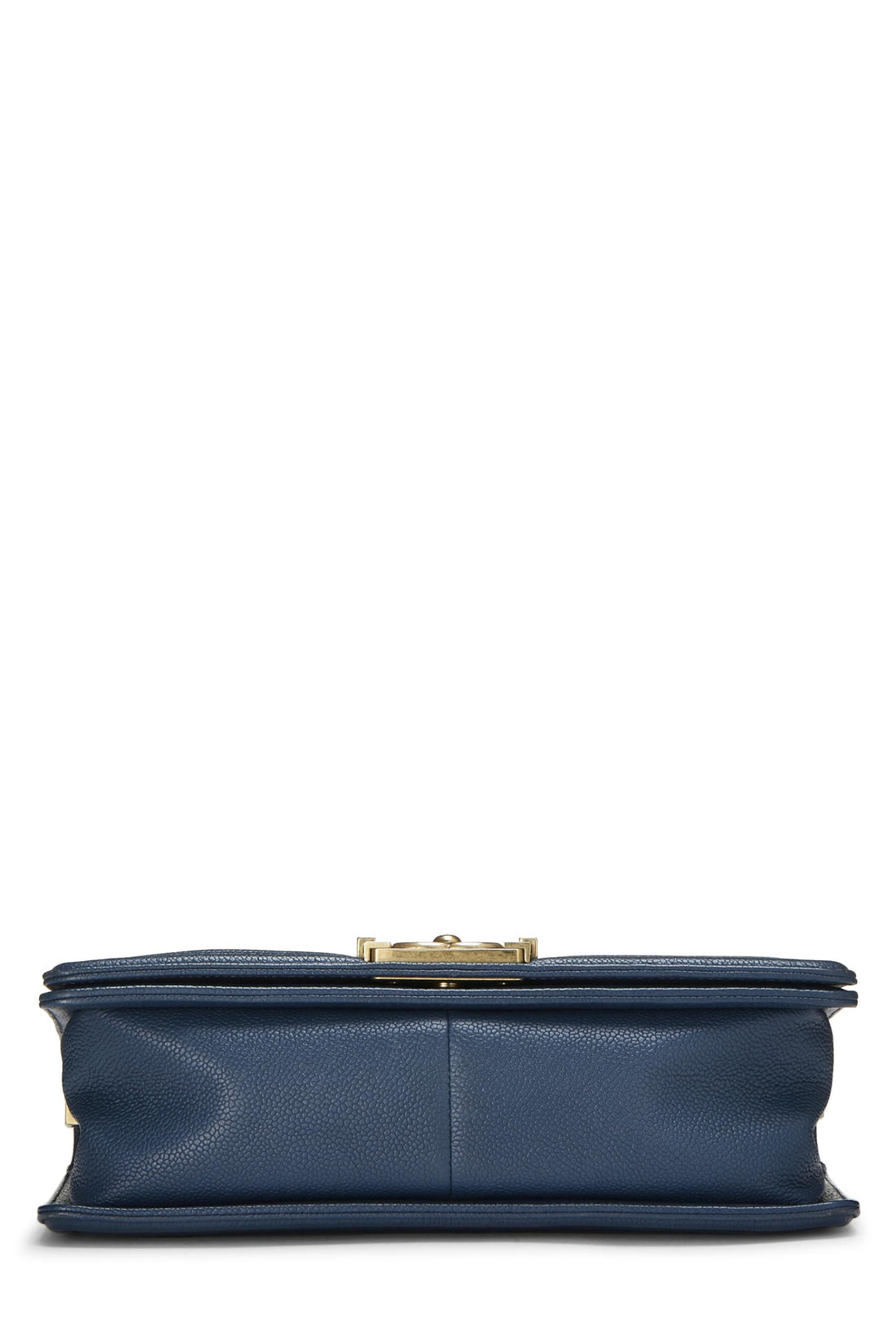 Chanel,  Blue Quilted Caviar Boy Bag Medium, Blue