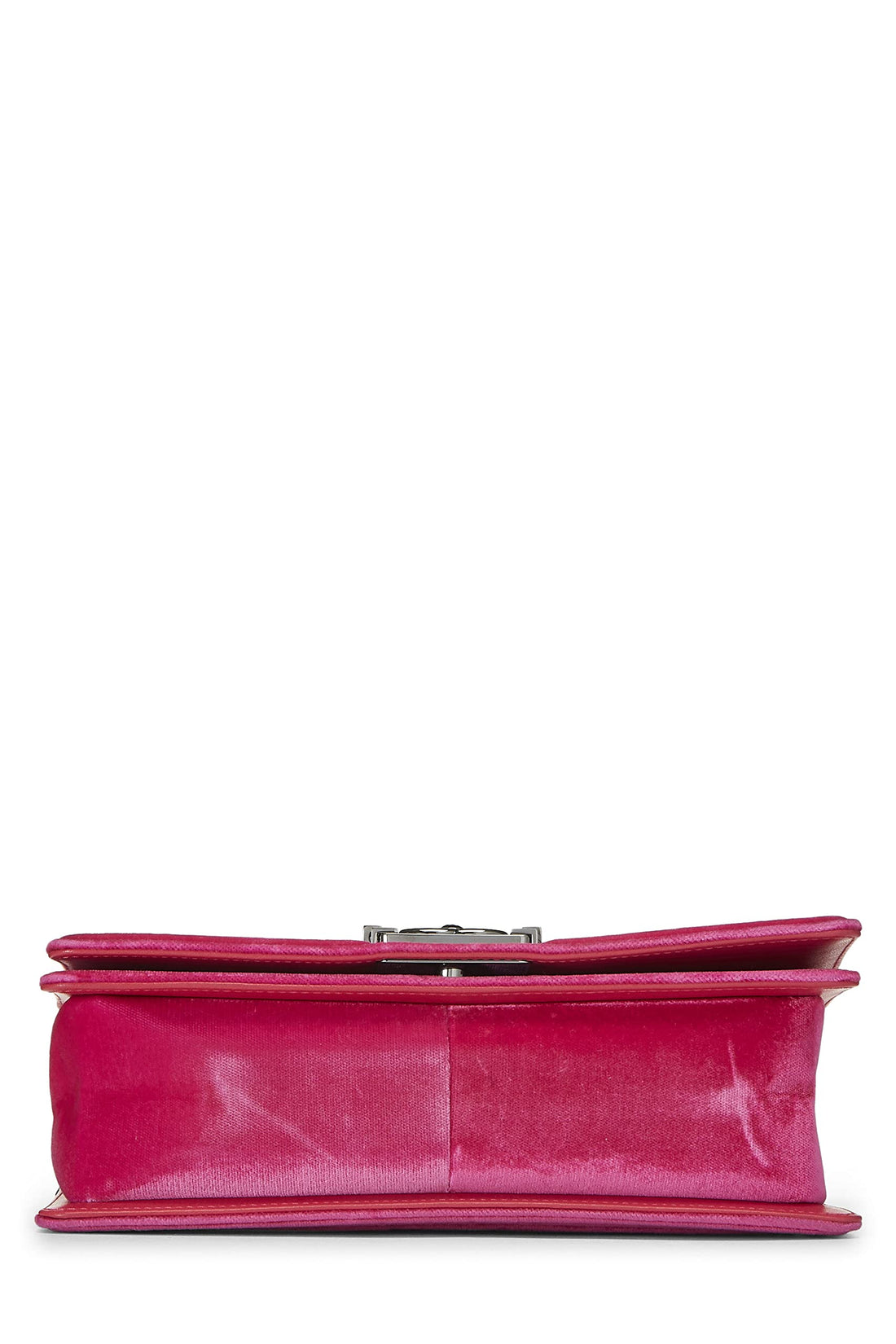 Chanel,  Pink Quilted Velvet Boy Bag Medium, Pink
