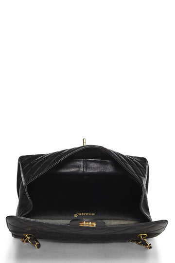 Chanel,  Black Quilted Lambskin Double Sided Classic Flap Jumbo, Black