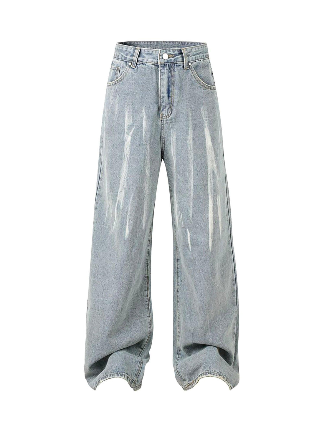 Makersluxe High Street Hip Hop Hand-painted Spray-painted Jeans