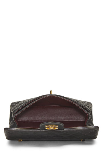 Chanel,  Black Quilted Lambskin Classic Double Flap Small, Black