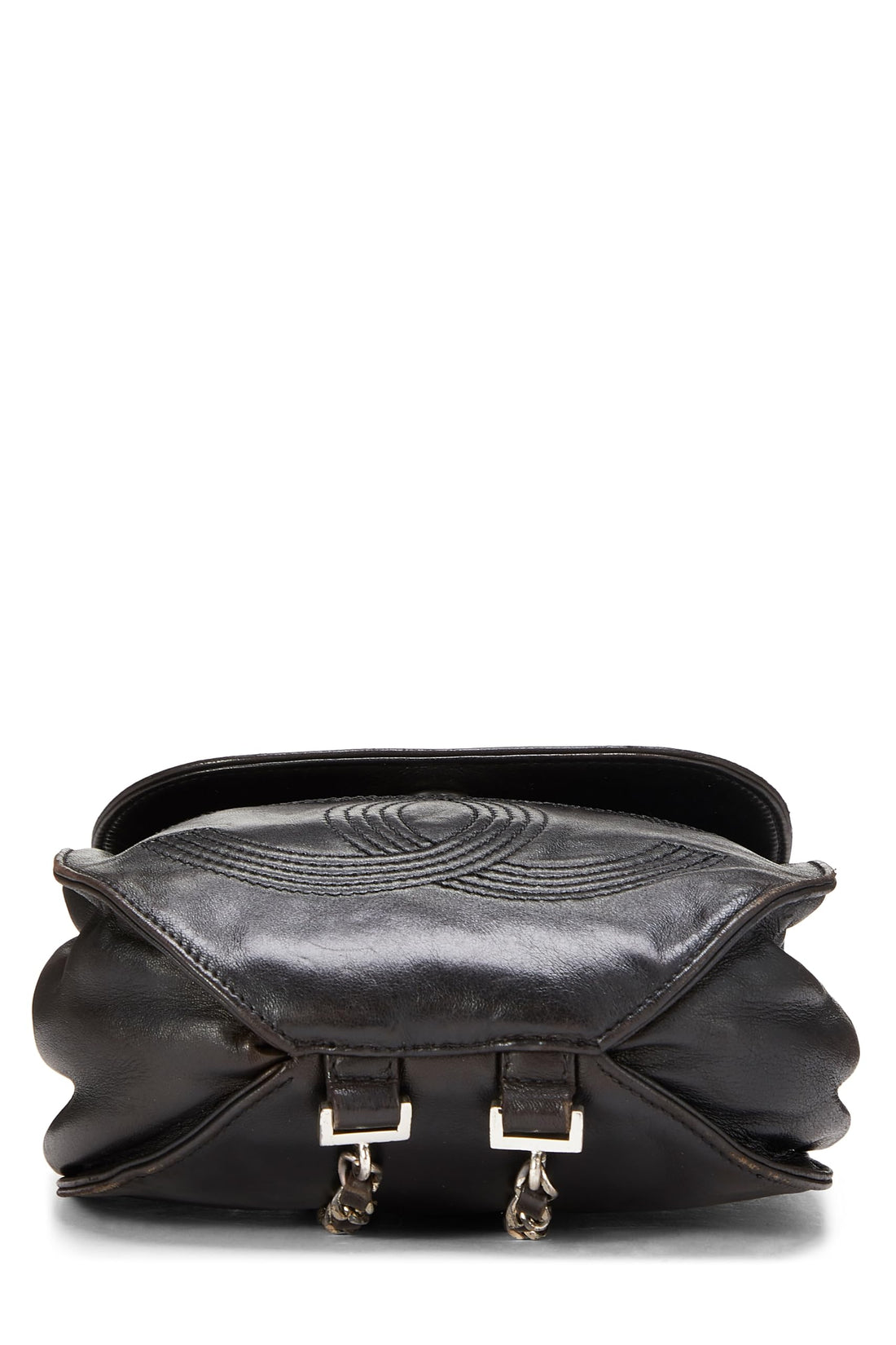 Chanel,  Black Lambskin 'CC' Backpack, Black
