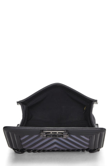 Chanel,  Black Chevron Lambskin Boy Bag Small, Black