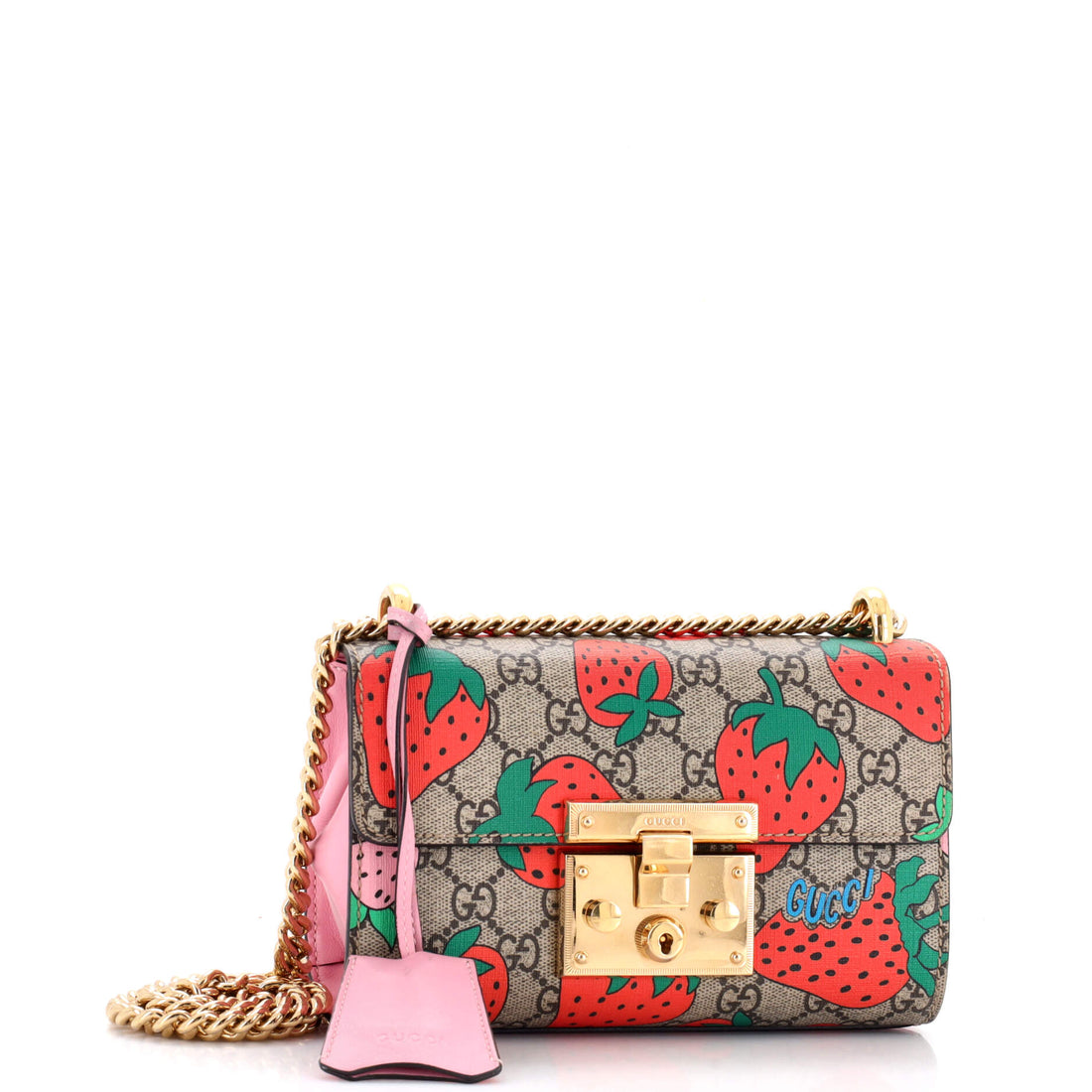 Padlock Shoulder Bag Printed GG Coated Canvas Small