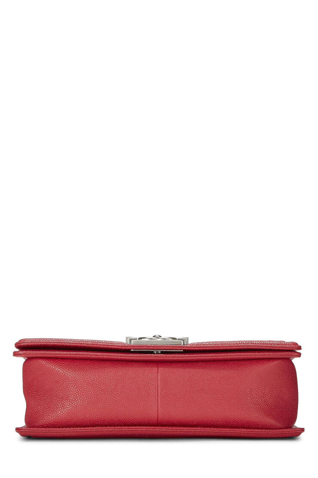 Chanel,  Red Quilted Caviar Boy Bag Medium, Red