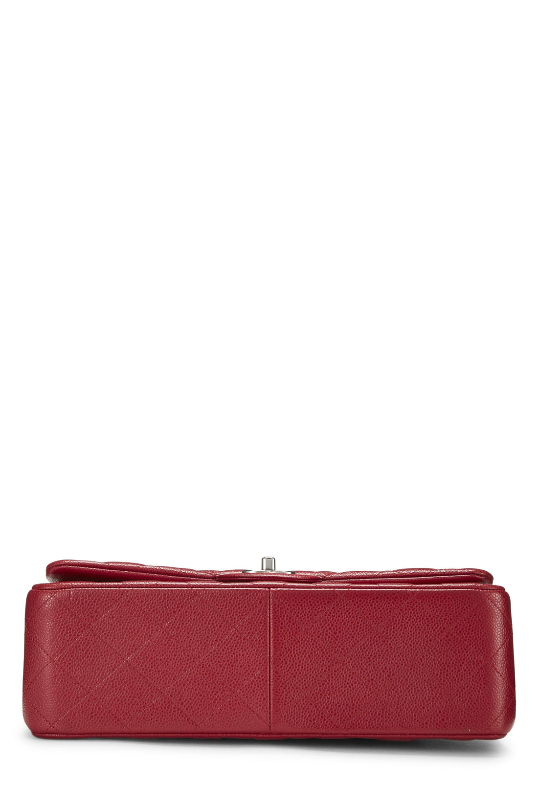 Chanel,  Red Quilted Caviar New Classic Double Flap Jumbo, Red