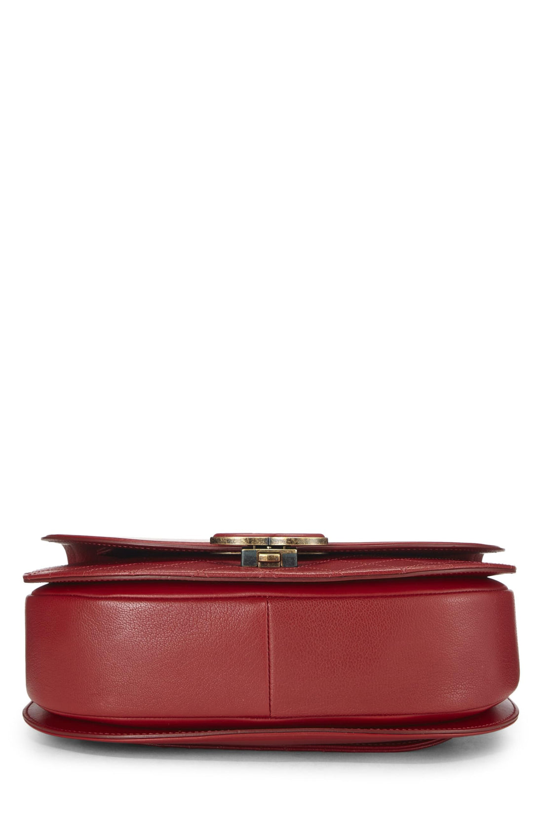 Chanel,  Red Calfskin Coco Curve Flap Medium, Red