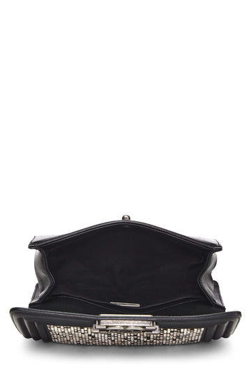 Chanel,  Black Embellished Swarovski Crystal Boy Bag Small, Black