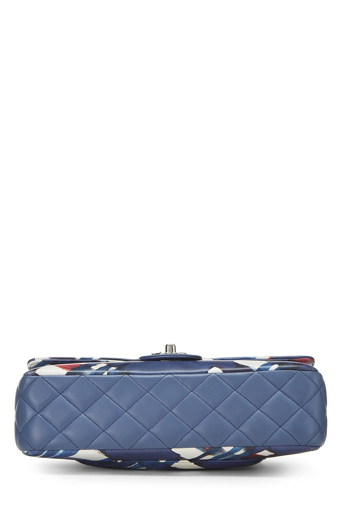 Chanel,  Blue & Red Calfskin Airline Classic Double Flap Medium, Blue