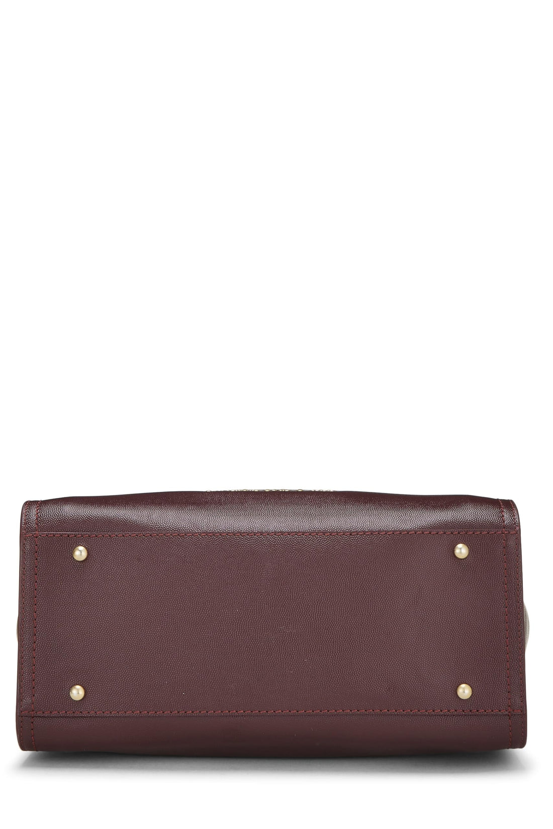 Chanel,  Burgundy Caviar Studded Deauville Shopper Small, Burgundy