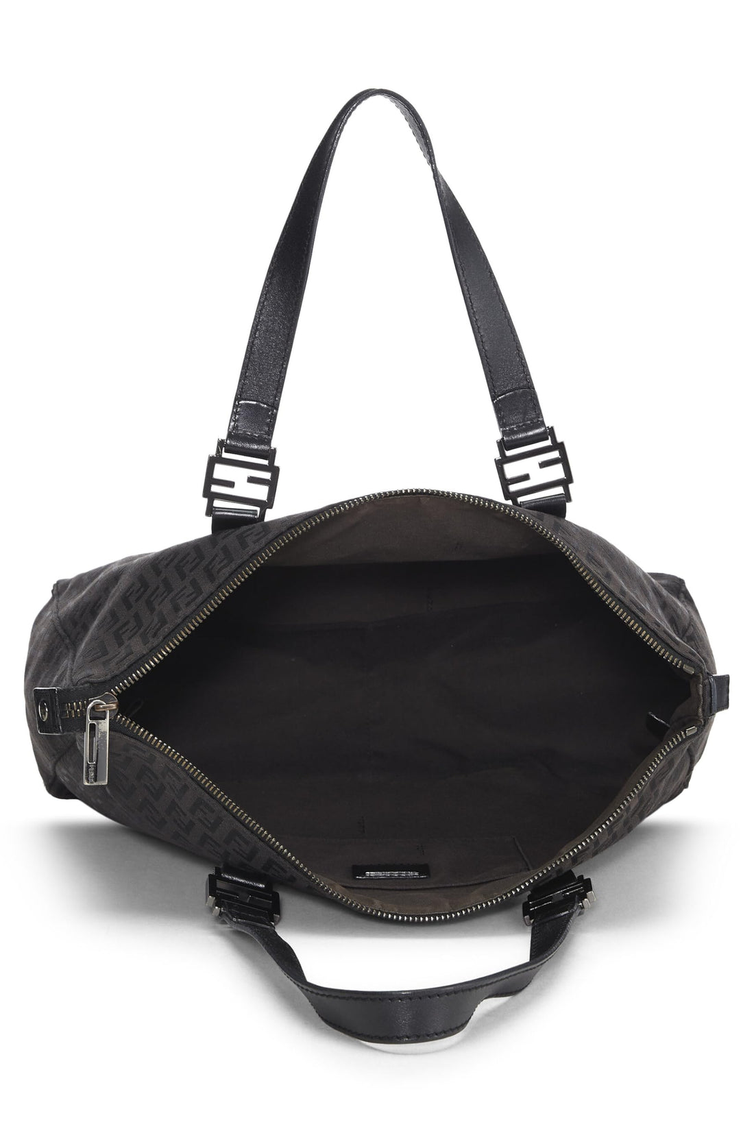 Fendi,  Black Zucchino Canvas Tote Small, Black