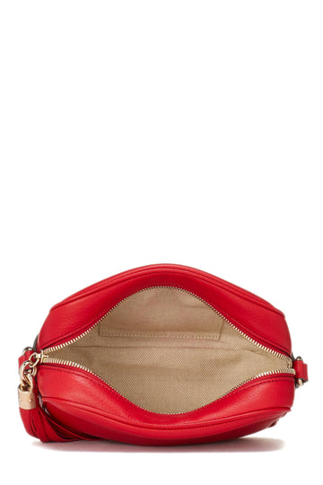 Gucci,  Red Grained Leather Soho Disco, Red