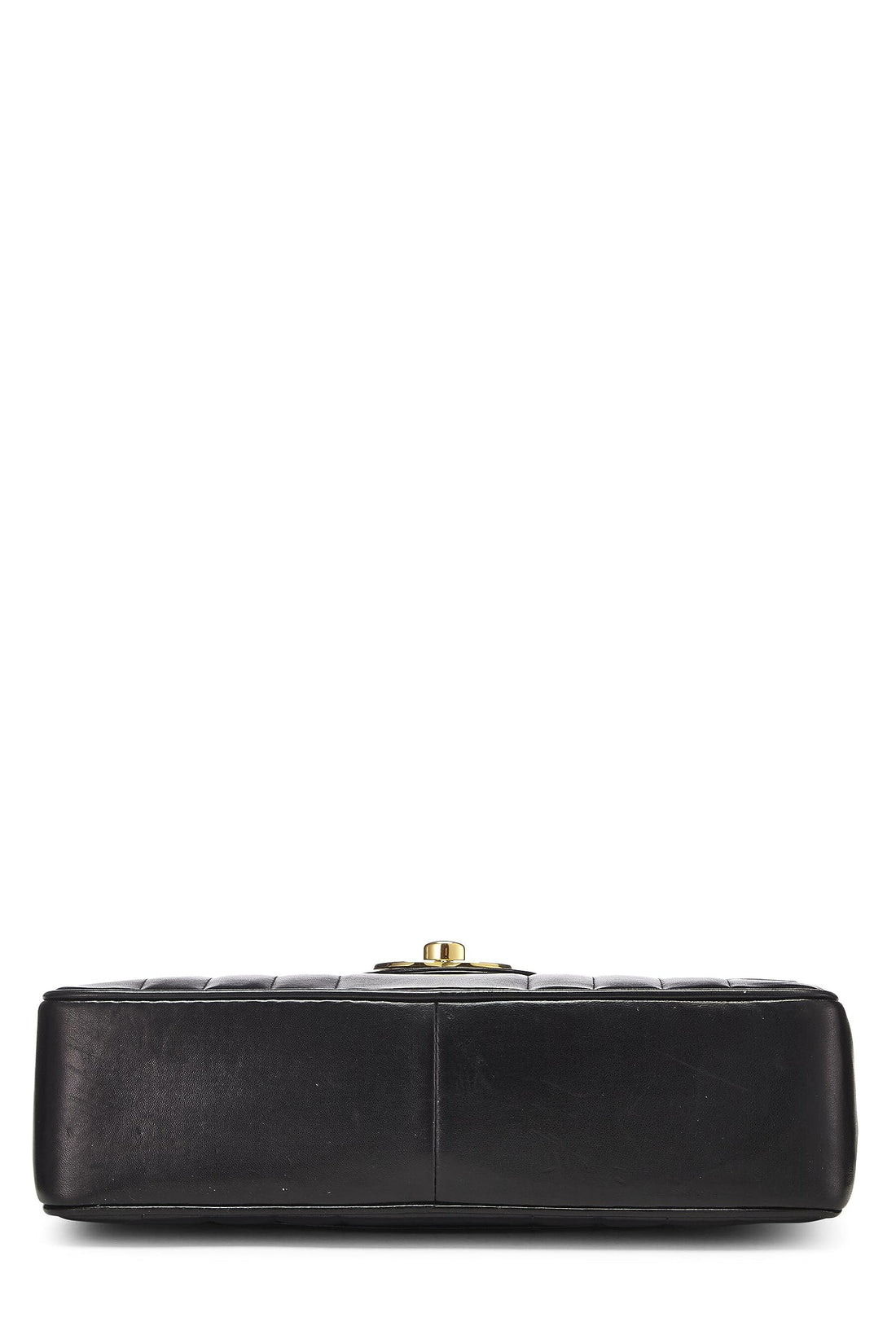 Chanel,  Black Vertical Lambskin Flap Jumbo, Black