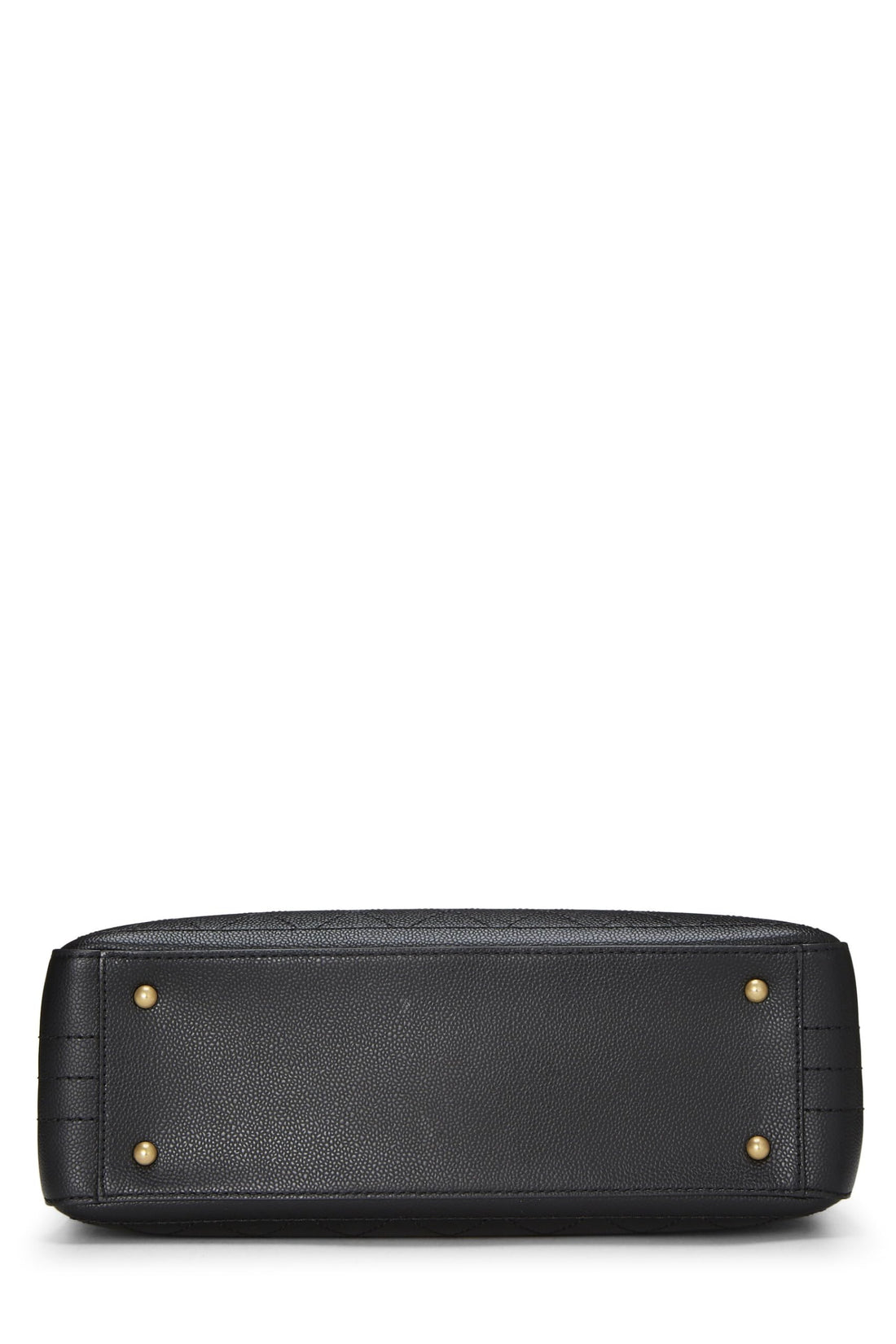 Chanel,  Black Quilted Caviar Shopping Tote Large, Black