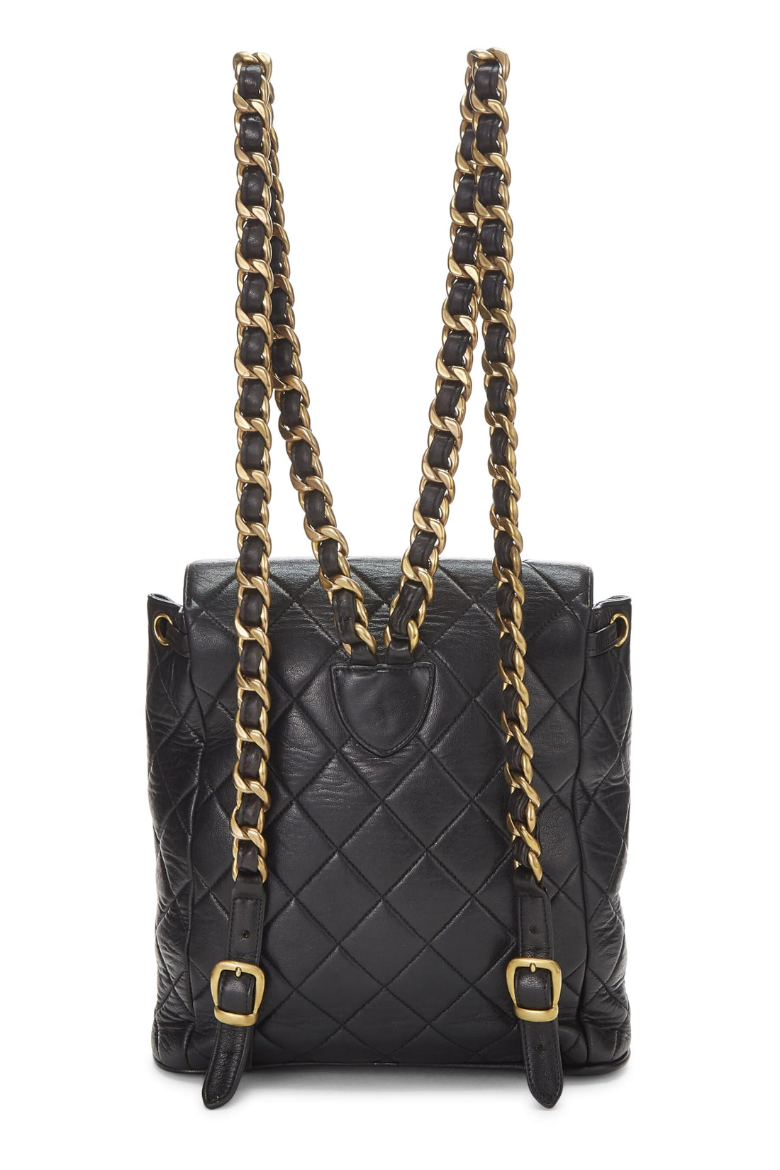 Chanel,  Black Quilted Lambskin 'CC' Classic Backpack Medium, Black