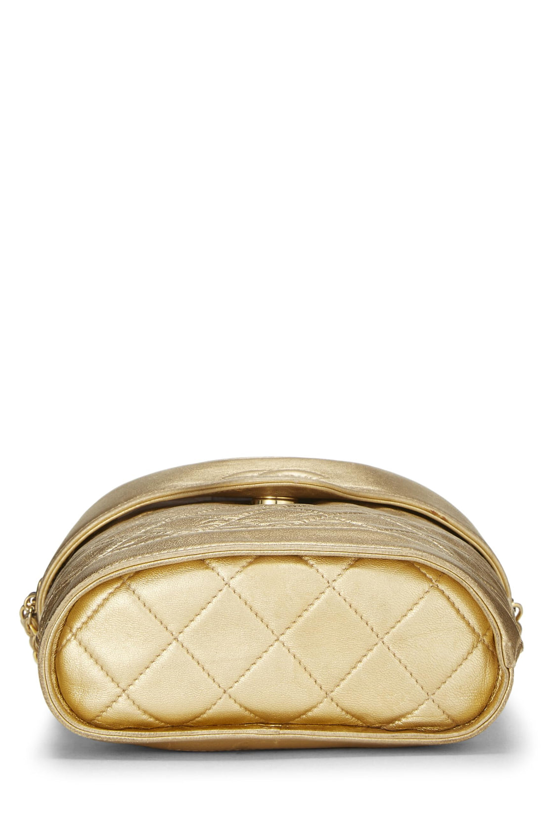 Chanel,  Gold Quilted Lambskin Binocular Bag Small, Gold