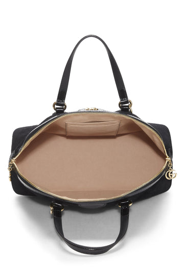 Gucci,  Black Suede Ophidia Dome Bag Medium, Black