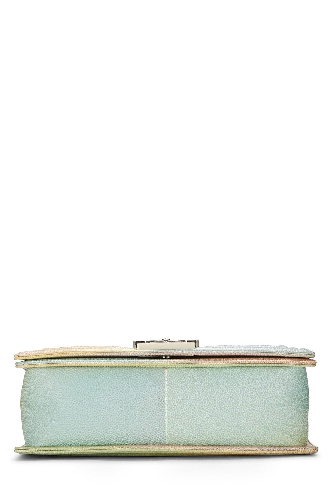 Chanel,  Rainbow Quilted Caviar Boy Bag Medium, White
