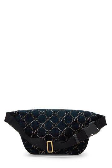 Gucci,  Navy GG Velvet Web Belt Bag, Navy