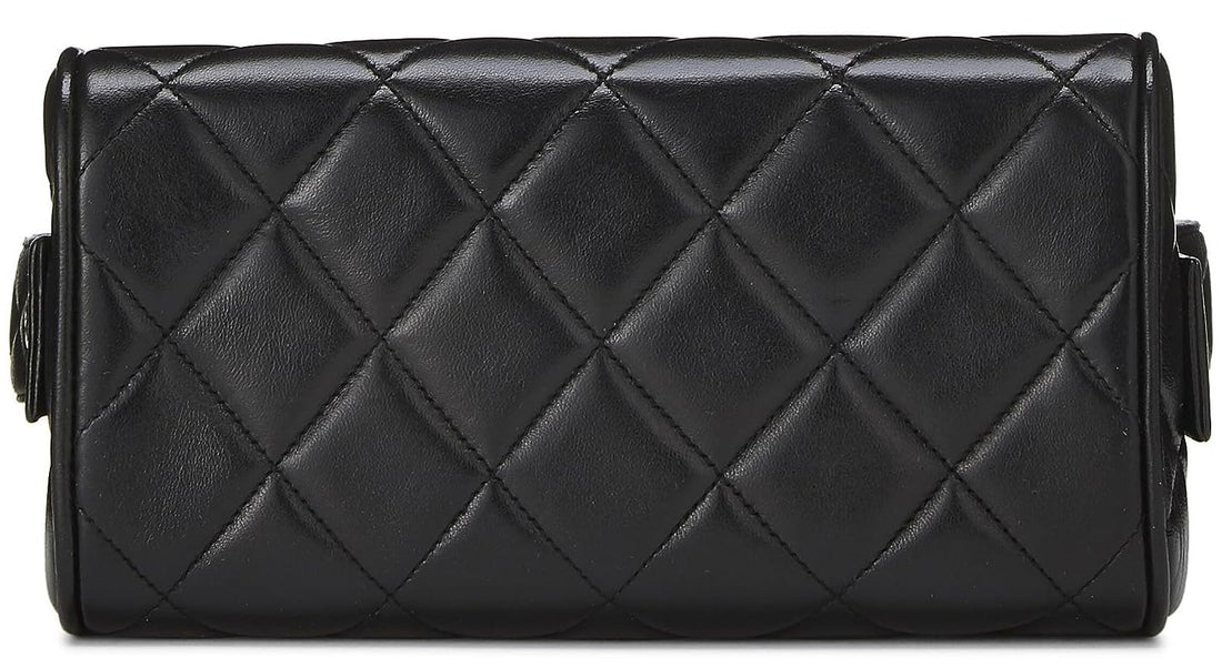 Chanel,  Black Quilted Lambskin Box Bag, Black